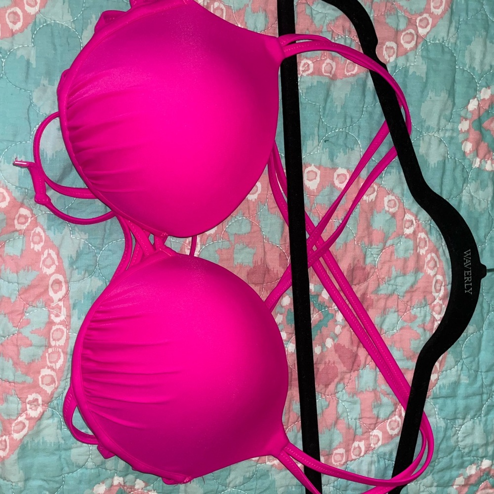 Hot Pink Push up Bikini Top